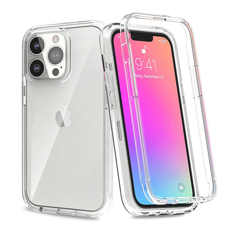 Zweiteilige Transparente Silikon Hülle/Case für iPhone 16, 16 Plus, 16 Pro, 16 Pro Max, 15, 15 Plus, 15 Pro, 15 Pro Max, 14, 14 Plus, 14 Pro, 14 Pro Max, 13, 13 Pro, 13 Pro Max, 13 Mini, 12, 12 Pro, 12 Pro Max, 12 Mini, SE, 11, 11 Pro, 11 Pro Max | ZITOCASES®