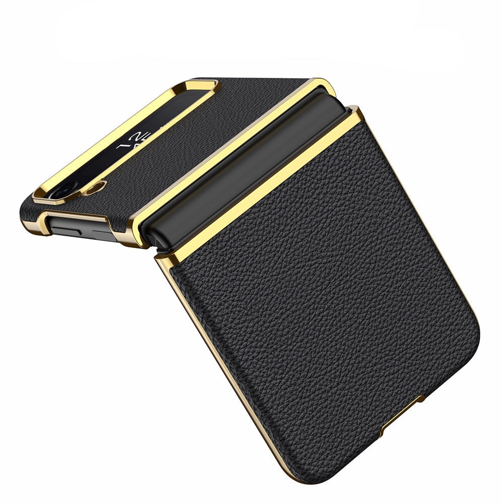 Luxus Kunstleder/Gold Optik Hülle/Case für Samsung Galaxy Z Flip 6, 5, 4, 3 | ZITOCASES®