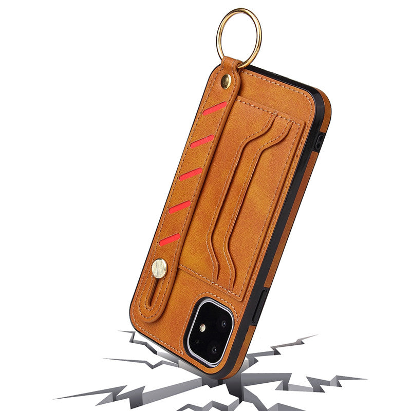 Kunstleder Kartenfach Hülle/Case mit Halteband für iPhone 16, 15, 14-Serie | ZITOCASES®