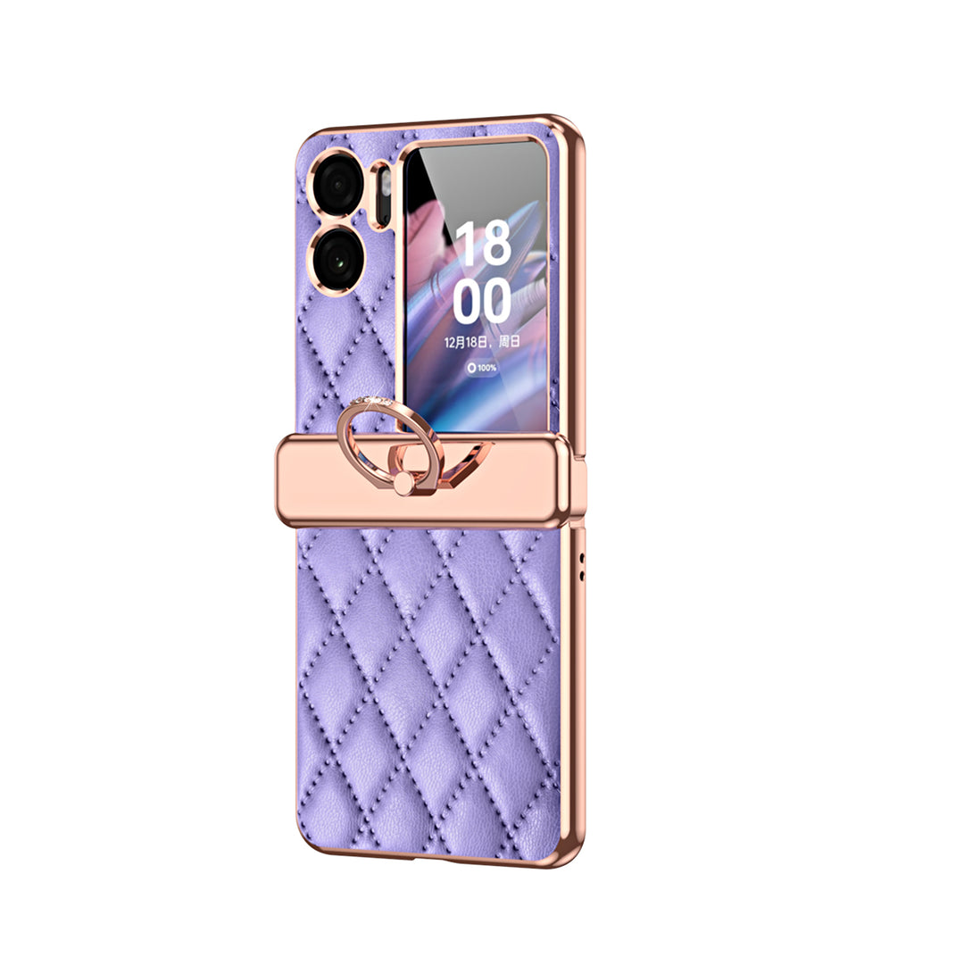 Karierte Kunstleder Hülle/Case für Oppo Find N2 Flip | ZITOCASES®