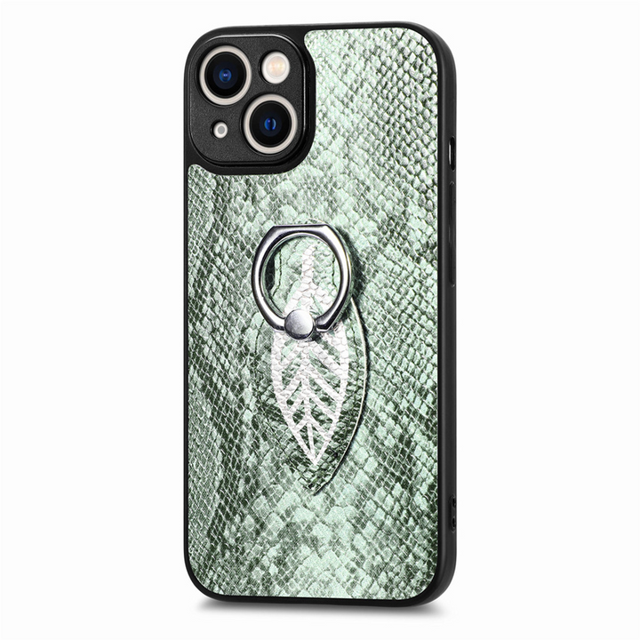 Schlangen-Leder Optik Ring Hülle/Case für iPhone 16, 15, 14, 13-Serie | ZITOCASES®