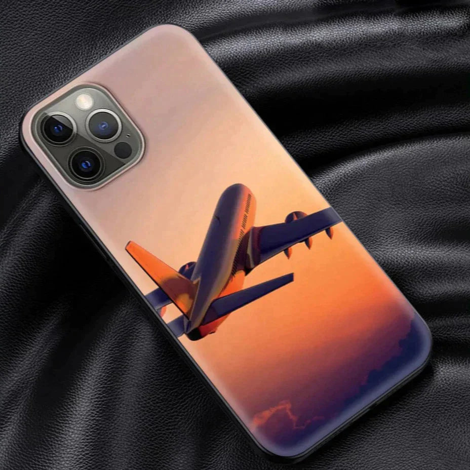 Flugzeug Motiv Soft Hülle/Case für iPhone 16, 15, 14-Serie | ZITOCASES®