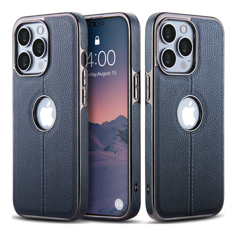 Kunstleder/Chrom Soft Hülle/Case für iPhone 16, 16 Plus, 16 Pro, 16 Pro Max, 16e, 15, 15 Plus, 15 Pro, 15 Pro Max, 14, 14 Plus, 14 Pro, 14 Pro Max, 13, 13 Pro, 13 Pro Max, 13 Mini, 12, 12 Pro, 12 Pro Max, 12 Mini, SE, 11, 11 Pro | ZITOCASES®