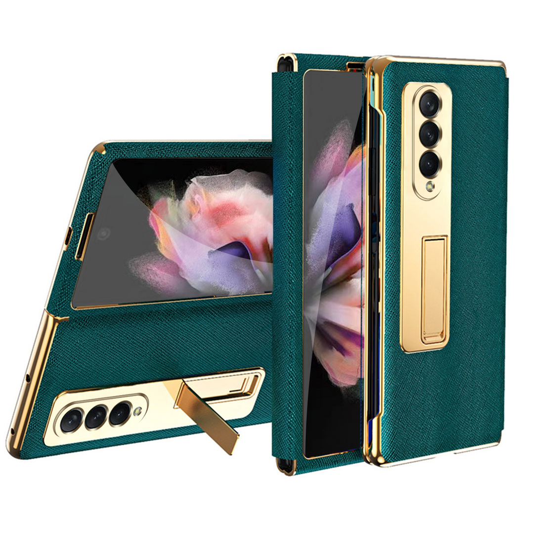 Luxus Kunstleder/Gold Optik Hülle/Case für Samsung Galaxy Z Fold 6, 5, 4, 3, 2 | ZITOCASES®