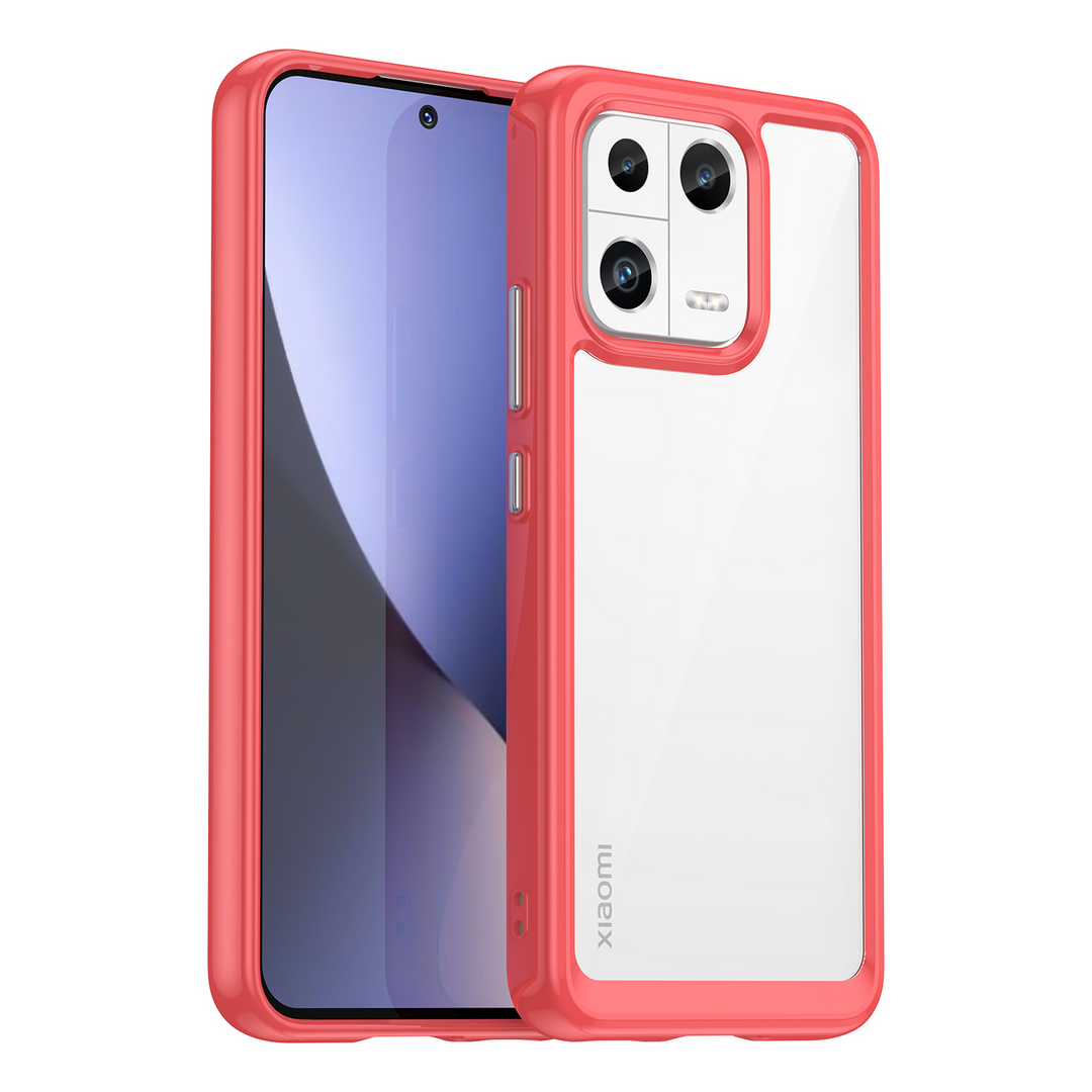 Transparente Silikon/Plastik Hülle/Case mit buntem Rahmen für Xiaomi Poco F5-Serie | ZITOCASES®