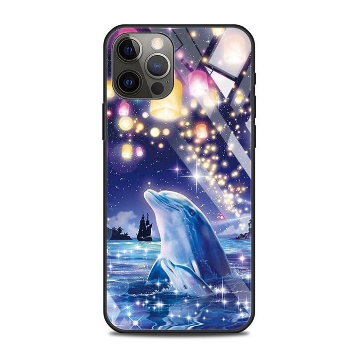 Delfin Motive Panzerglas Hülle/Case für iPhone 16-Serie | ZITOCASES®