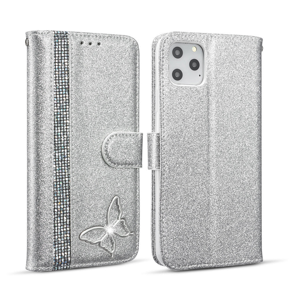 Schmetterling/Glitzer Kunstleder Klapp Hülle/Flip Case für iPhone 16, 16 Plus, 16 Pro, 16 Pro Max, 15, 15 Plus, 15 Pro, 15 Pro Max, 14, 14 Plus, 14 Pro, 14 Pro Max, 13, 13 Pro, 13 Pro Max, 13 Mini, 12, 12 Pro, 12 Pro Max, 12 Mini, SE, 11, 11 Pro | ZITOCASES®