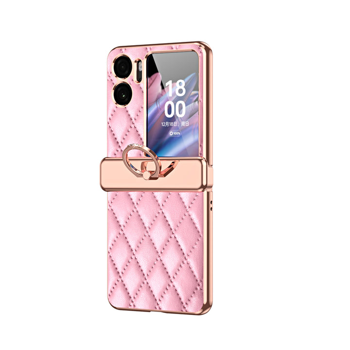 Karierte Kunstleder Hülle/Case für Oppo Find N2 Flip | ZITOCASES®