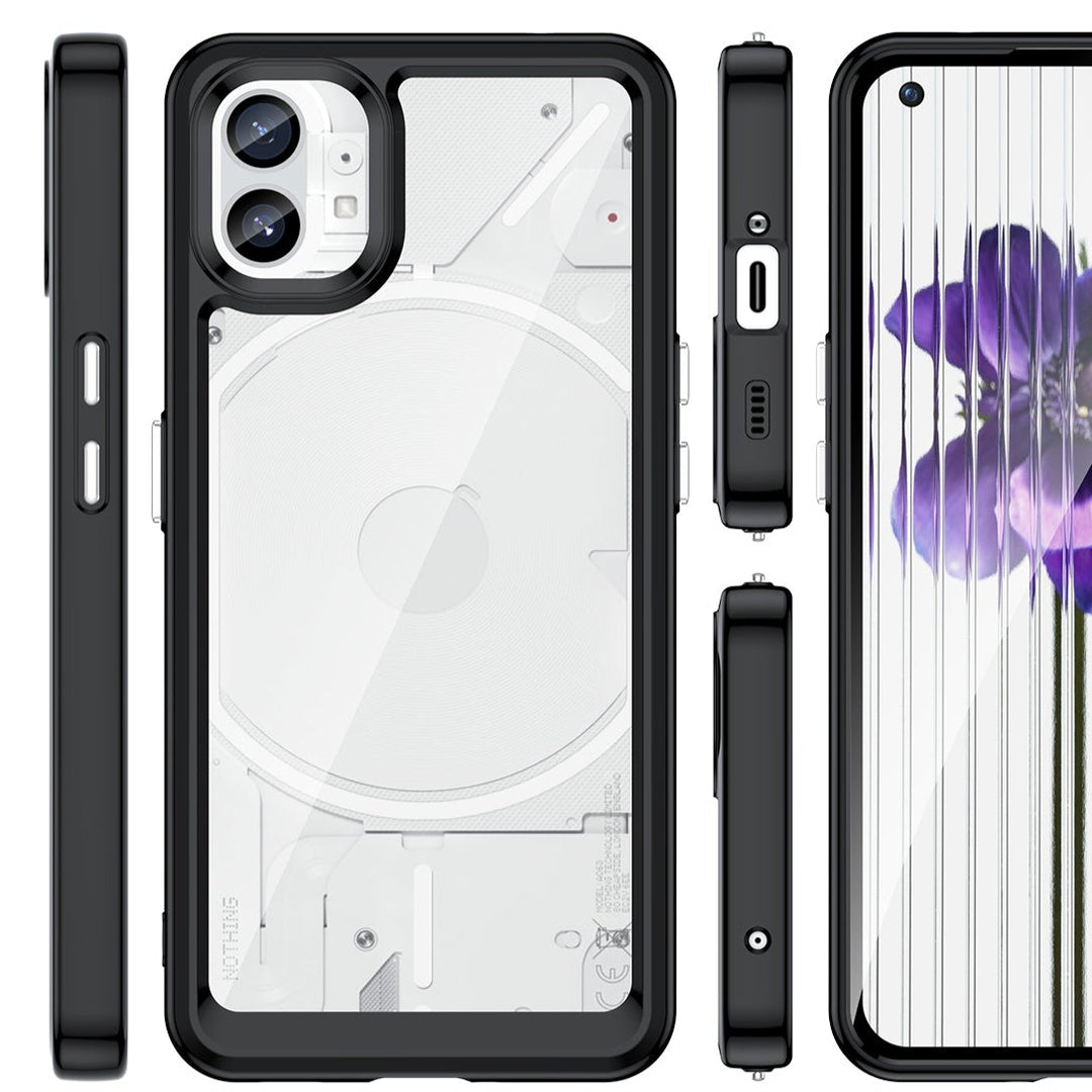 Transparente Silikon/Plastik Hülle/Case mit buntem Rahmen für Nothing Phone (3a), (3a) Pro, (2), (2a), (2a) Plus, (1), CMF Phone 1 | ZITOCASES®