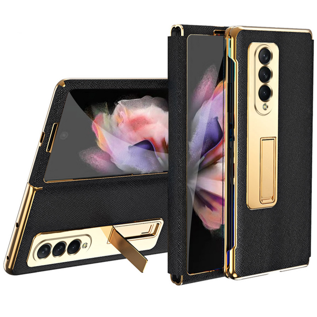 Luxus Kunstleder/Gold Optik Hülle/Case für Samsung Galaxy Z Fold 6, 5, 4, 3, 2 | ZITOCASES®