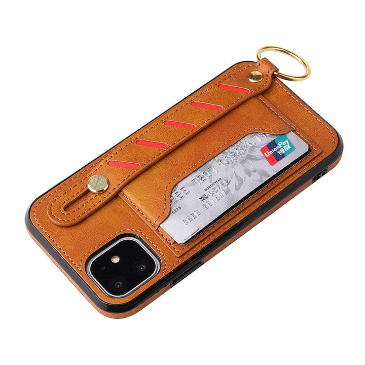 Kunstleder Kartenfach Hülle/Case mit Halteband für iPhone 16, 15, 14-Serie | ZITOCASES®