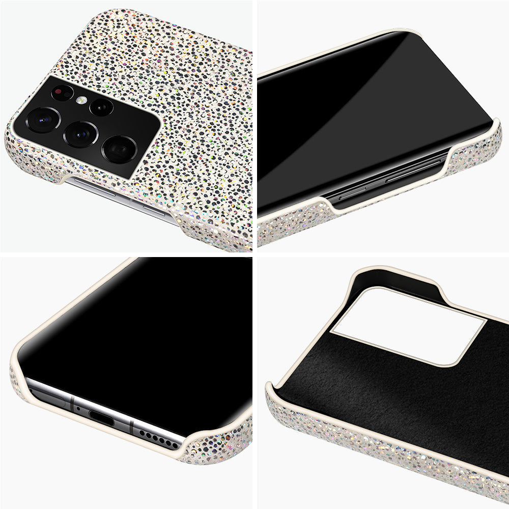 Glitzer Kunstleder Hülle/Case für Samsung Galaxy S25, S25 Plus, S25 Ultra, S24, S24 Plus, S24 Ultra, S24 FE, S23 FE, S23, S23 Plus, S23 Ultra, S22, S22 Plus, S22 Ultra, S21 FE, S21, S21 Plus, S21 Ultra, S20, S20 Plus, S20 Ultra | ZITOCASES®