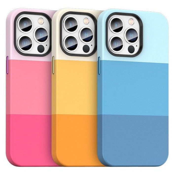 Dreifarbige Kunstleder Hülle/Case für iPhone 16, 16 Plus, 16 Pro, 16 Pro Max, 15, 15 Plus, 15 Pro, 15 Pro Max, 14, 14 Plus, 14 Pro, 14 Pro Max, 13, 13 Pro, 13 Pro Max, 13 Mini, 12, 12 Pro, 12 Pro Max, 12 Mini, SE, 11, 11 Pro, 11 Pro Max | ZITOCASES®