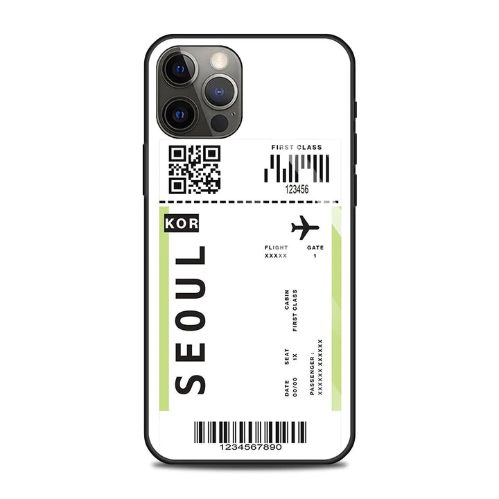 Flugticket/Reise Motiv Panzerglas Hülle/Case für iPhone 11, 12-Serie | ZITOCASES®