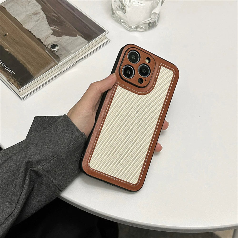 Klassische Kunstleder/Nylon Hülle/Case für iPhone 16, 16 Plus, 16 Pro, 16 Pro Max, 16e, 15, 15 Plus, 15 Pro, 15 Pro Max, 14, 14 Plus, 14 Pro, 14 Pro Max, 13, 13 Pro, 13 Pro Max, 13 Mini, 12, 12 Pro, 12 Pro Max, 12 Mini, SE, 11, 11 Pro, 11 Pro Max | ZITOCASES®