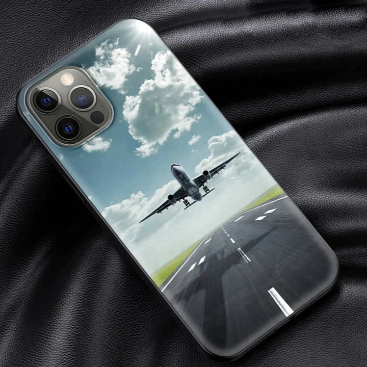 Flugzeug Motiv Soft Hülle/Case für iPhone 16, 15, 14-Serie | ZITOCASES®