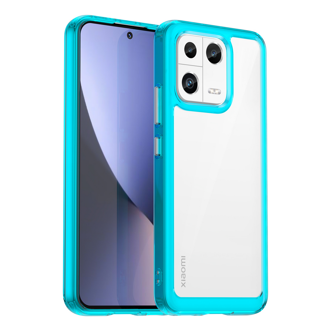 Transparente Silikon/Plastik Hülle/Case mit buntem Rahmen für Xiaomi 15, 15 Pro, 15 Ultra, 14, 14 Pro, 14 Ultra, 14T, 14T Pro, 13, 13 Pro, 13 Lite, 13 Ultra, 13T, 13T Pro, 12, 12 Pro, 12X, 12 Lite, 12T, 12T Pro, 11, Redmi Note 14 Pro Plus | ZITOCASES®