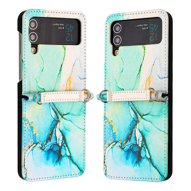 Marmor/Geometrie Kunstleder Soft Hülle/Case für Samsung Galaxy Z Flip 6, 5, 4, 3 | ZITOCASES®