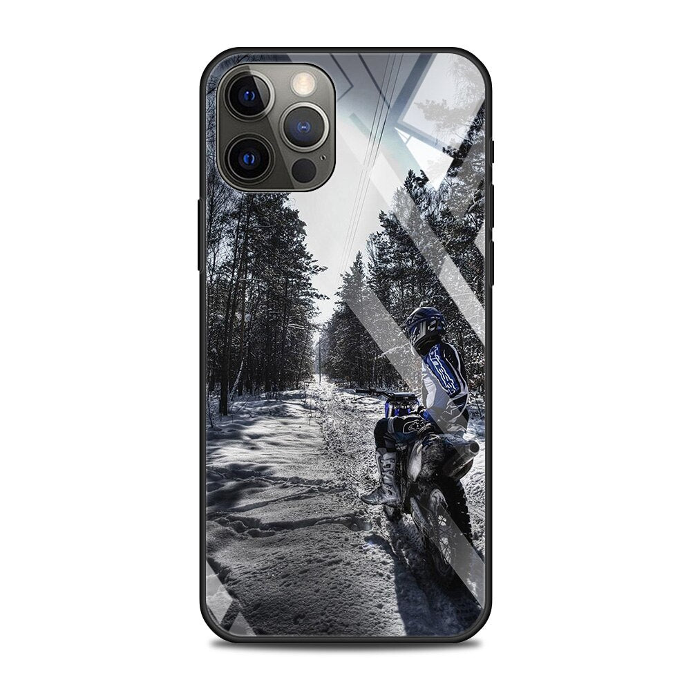 Motorrad/Motocross Panzerglas Hülle/Case für iPhone 11, SE-Serie | ZITOCASES®