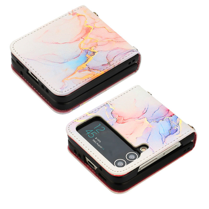 Marmor/Geometrie Kunstleder Soft Hülle/Case für Samsung Galaxy Z Flip 6, 5, 4, 3 | ZITOCASES®