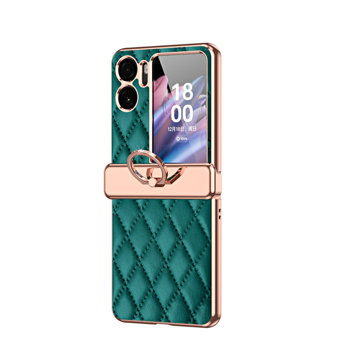 Karierte Kunstleder Hülle/Case für Oppo Find N2 Flip | ZITOCASES®