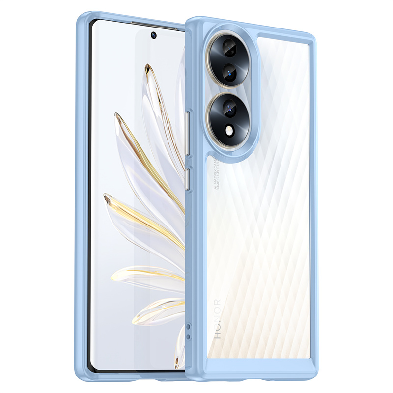 Transparente Silikon/Plastik Hülle/Case mit buntem Rahmen für Honor Magic 7, 6-Serie | ZITOCASES®