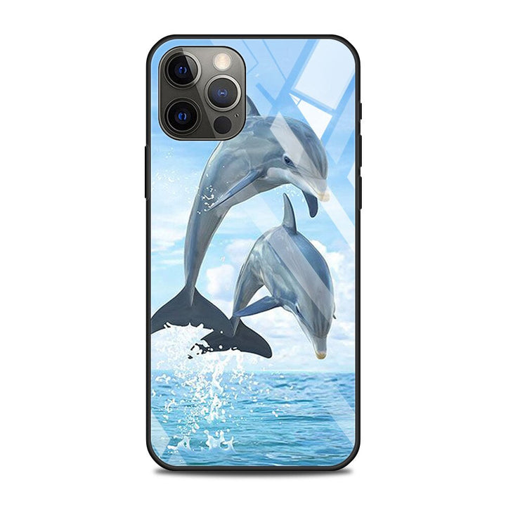 Delfin Motive Panzerglas Hülle/Case für iPhone 11, SE-Serie | ZITOCASES®