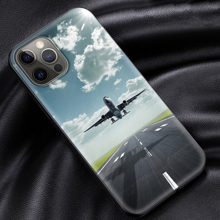 Flugzeug Motiv Soft Hülle/Case für iPhone 16, 16 Plus, 16 Pro, 16 Pro Max, 15, 15 Plus, 15 Pro, 15 Pro Max, 14, 14 Plus, 14 Pro, 14 Pro Max, 13, 13 Pro, 13 Pro Max, 13 Mini, 12, 12 Pro, 12 Pro Max, 12 Mini, SE, 11, 11 Pro, 11 Pro Max | ZITOCASES®