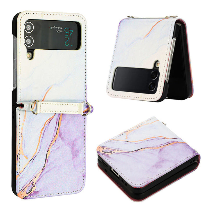 Marmor/Geometrie Kunstleder Soft Hülle/Case für Samsung Galaxy Z Flip 6, 5, 4, 3 | ZITOCASES®