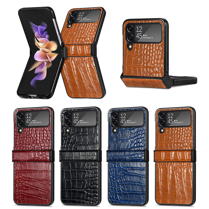 Krokodil-Leder Optik Hülle/Case für Samsung Galaxy Z Flip 6, 5, 4, 3 | ZITOCASES®