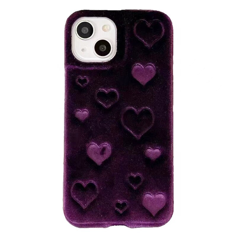 Weiche Stoff 3D Herz Hülle/Case für iPhone 12, 13-Serie | ZITOCASES®