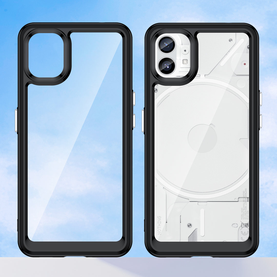 Transparente Silikon/Plastik Hülle/Case mit buntem Rahmen für Nothing Phone (3a), (3a) Pro, (2), (2a), (2a) Plus, (1), CMF Phone 1 | ZITOCASES®