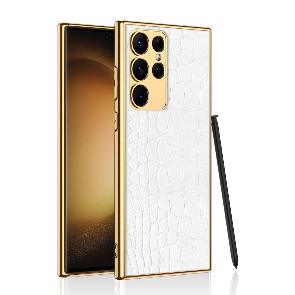 Luxus Krokodil Kunstleder/Gold Optik Hülle/Case für Samsung Galaxy Note-Serie | ZITOCASES®