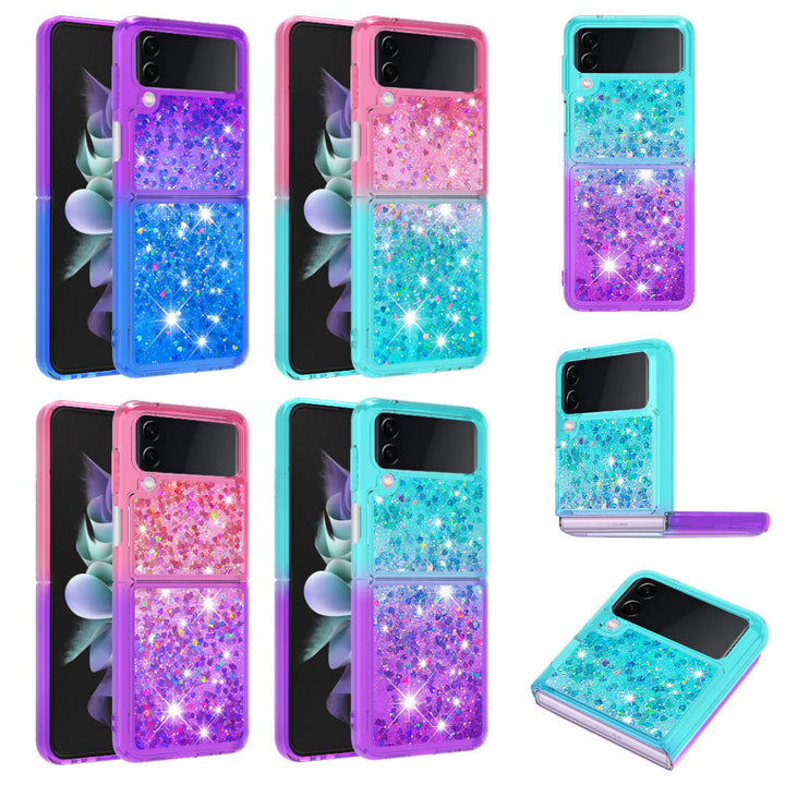 Liquid Schwimmende Glitzer Flakes Hülle/Case verschiedene Farben für Samsung Galaxy Z Flip 6, 5, 4, 3 | ZITOCASES®