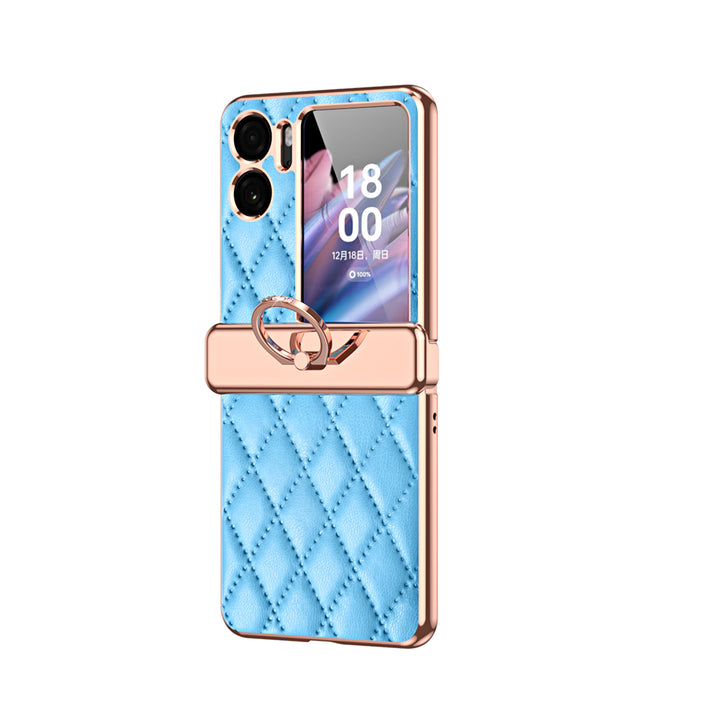 Karierte Kunstleder Hülle/Case für Oppo Find N2 Flip | ZITOCASES®