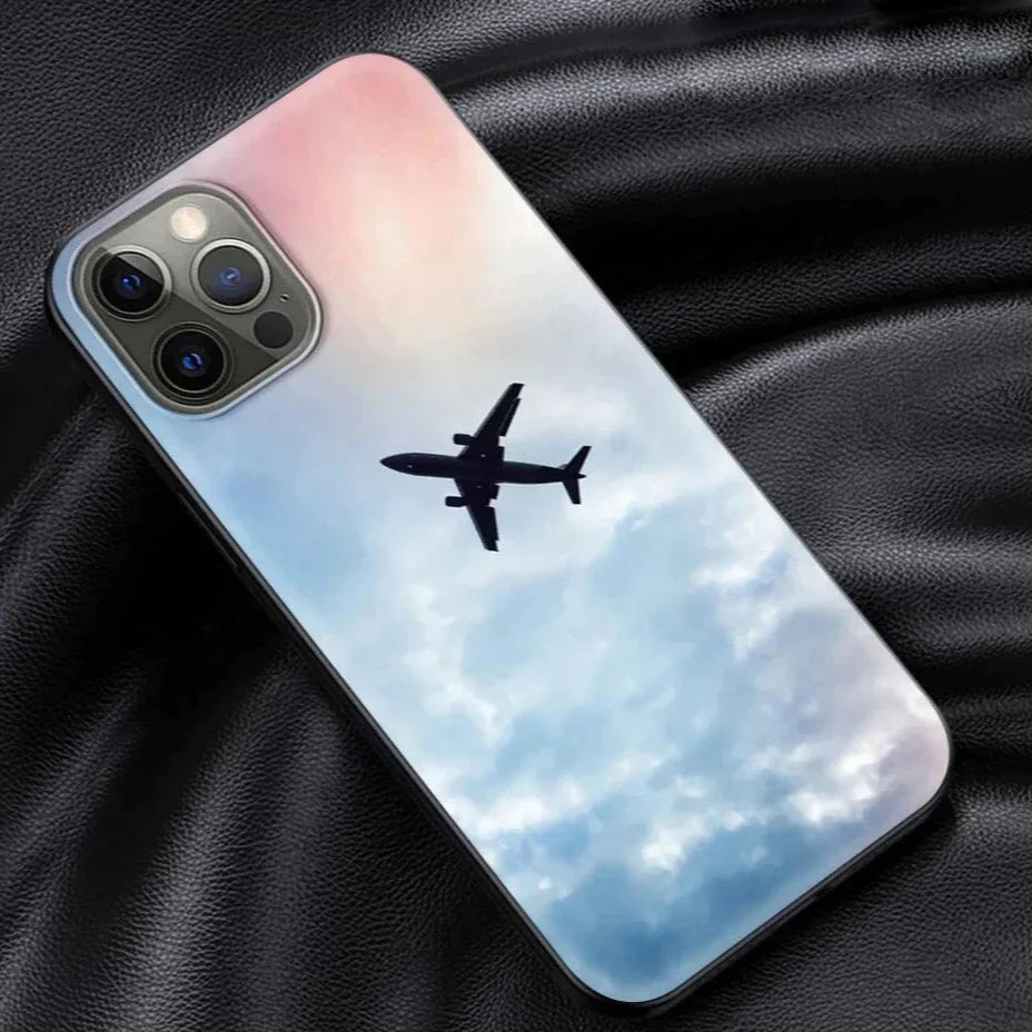 Flugzeug Motiv Soft Hülle/Case für iPhone 16, 15, 14-Serie | ZITOCASES®