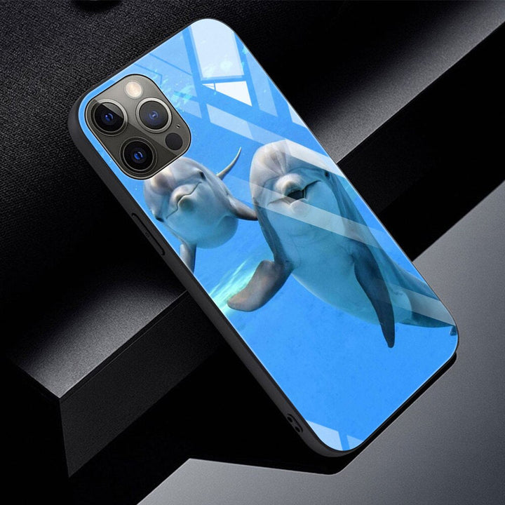 Delfin Motive Panzerglas Hülle/Case für iPhone 16-Serie | ZITOCASES®