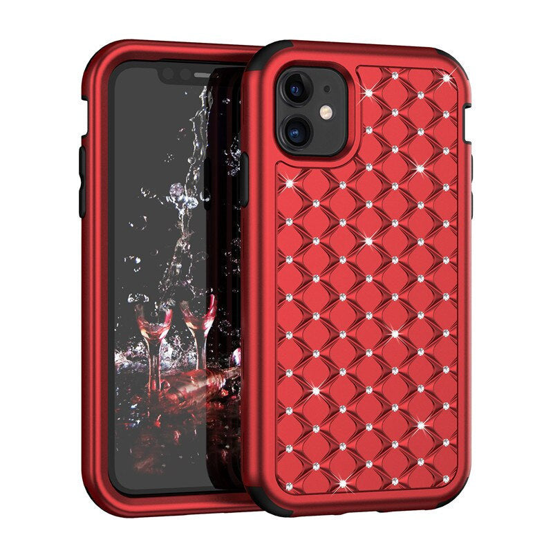 Robuste Diamant/Glitzer Outdoor Hülle/Case für iPhone 16, 15, 14-Serie | ZITOCASES®