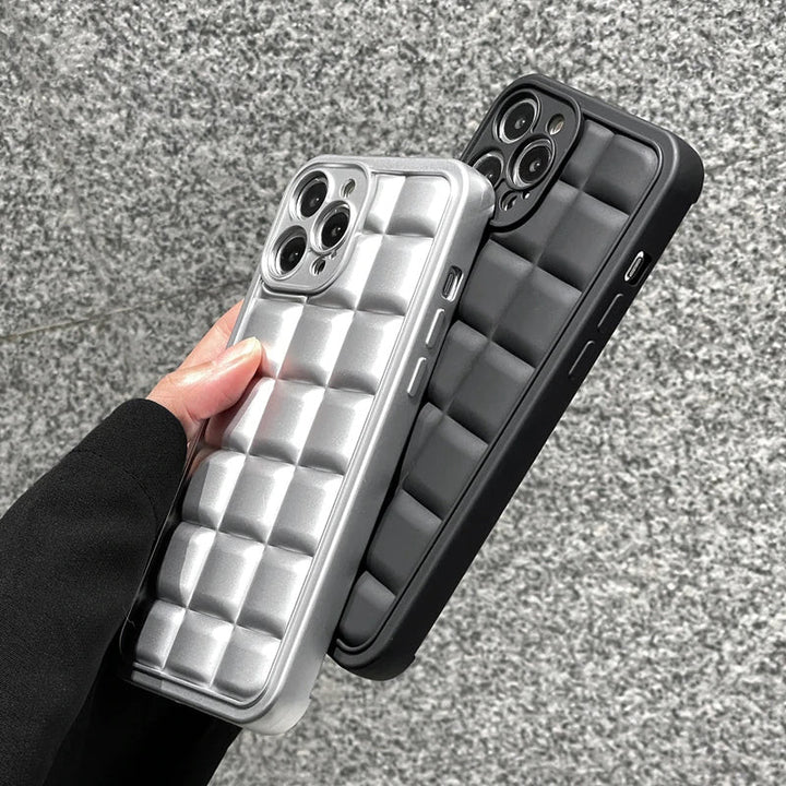 Karierte 3D Luxus Silikon Hülle/Case für iPhone 16, 16 Plus, 16 Pro, 16 Pro Max, 15, 15 Plus, 15 Pro, 15 Pro Max, 14, 14 Plus, 14 Pro, 14 Pro Max, 13, 13 Pro, 13 Pro Max, 13 Mini, 12, 12 Pro, 12 Pro Max, 12 Mini, SE, 11, 11 Pro, 11 Pro Max | ZITOCASES®