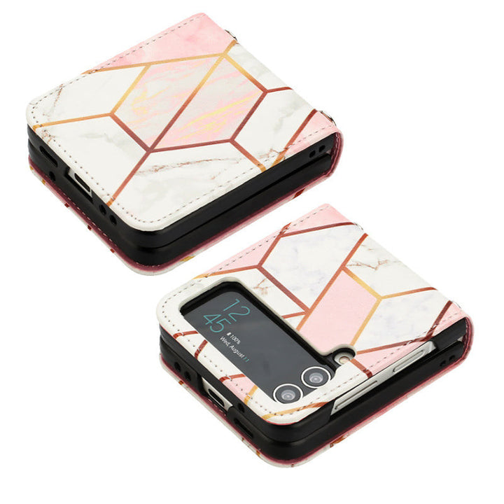 Marmor/Geometrie Kunstleder Soft Hülle/Case für Samsung Galaxy Z Flip 6, 5, 4, 3 | ZITOCASES®