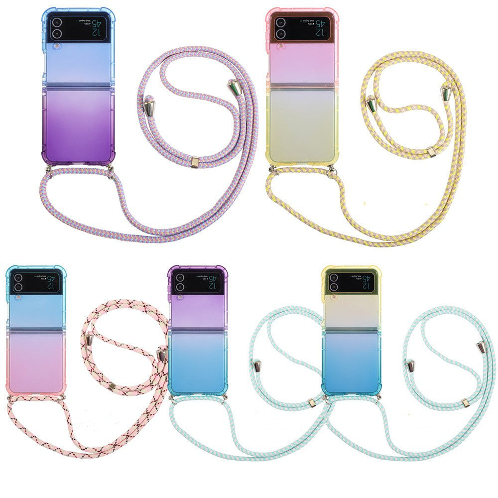 Handyhülle Mit Kette Für Realme 5 Pro | Transparente Silikon Hülle Mit Umhängeband | Necklace Case Für Sicheren Griff