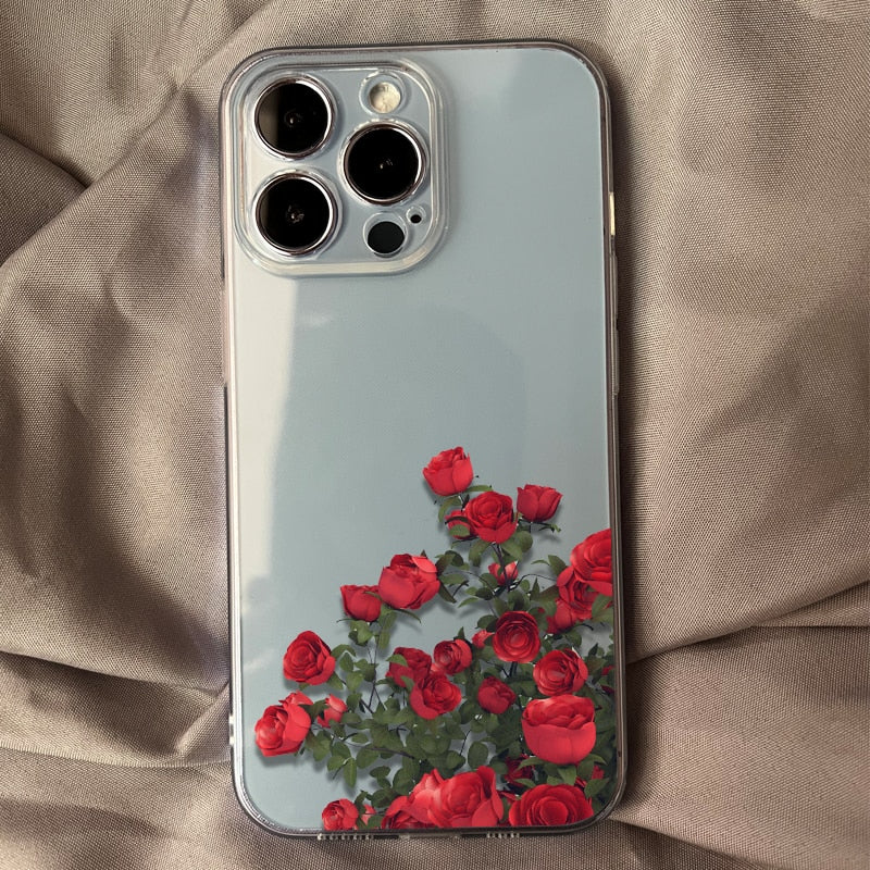 Rosen/Blumen Motiv Soft Hülle/Case für iPhone 16, 16 Plus, 16 Pro, 16 Pro Max, 16e, 15, 15 Plus, 15 Pro, 15 Pro Max, 14, 14 Plus, 14 Pro, 14 Pro Max, 13, 13 Pro, 13 Pro Max, 13 Mini, 12, 12 Pro, 12 Pro Max, 12 Mini, SE, 11, 11 Pro, 11 Pro Max | ZITOCASES®