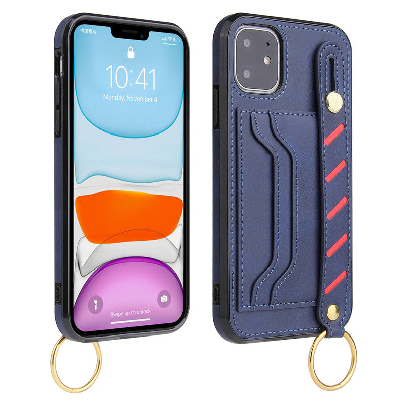 Kunstleder Kartenfach Hülle/Case mit Halteband für iPhone 16, 16 Plus, 16 Pro, 16 Pro Max, 15, 15 Plus, 15 Pro, 15 Pro Max, 14, 14 Plus, 14 Pro, 14 Pro Max, 13, 13 Pro, 13 Pro Max, 13 Mini, 12, 12 Pro, 12 Pro Max, 12 Mini, SE, 11, 11 Pro, 11 Pro Max | ZITOCASES®