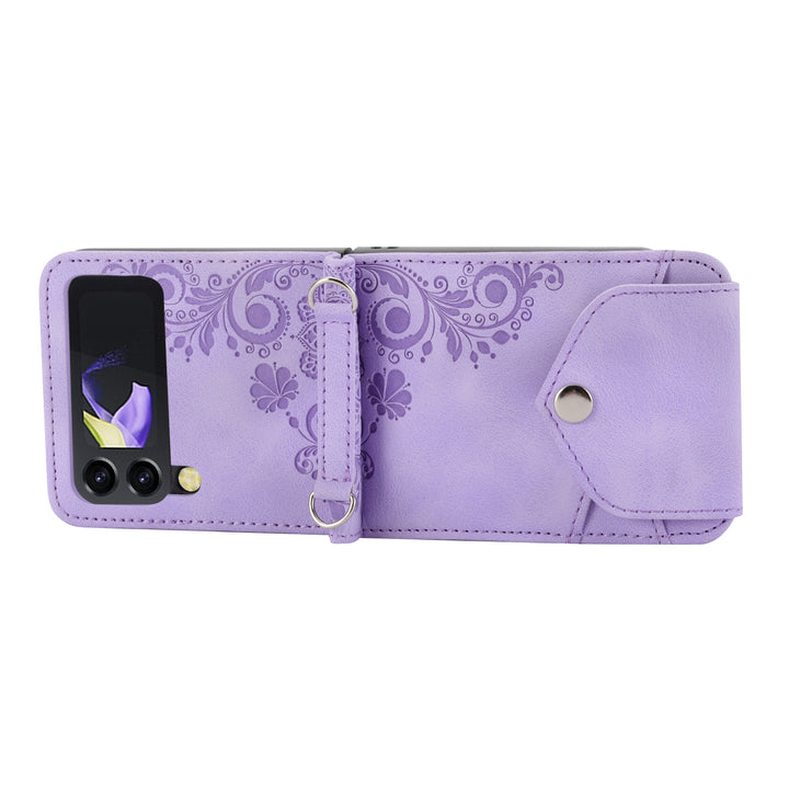 Kunstleder Blumen Motiv Kunstleder Klapp Hülle/Flip Case für Samsung Galaxy Z Flip 6, 5, 4, 3 | ZITOCASES®