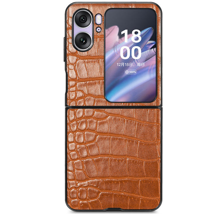 Krokodil Kunstleder Hülle/Case für Oppo Find N2 Flip | ZITOCASES®