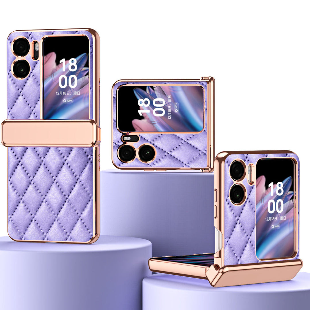 Karierte Kunstleder Hülle/Case für Oppo Find N2 Flip | ZITOCASES®