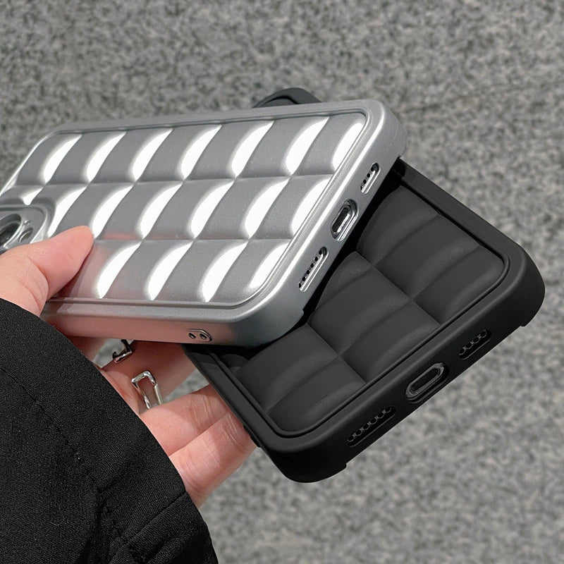 Karierte 3D Luxus Silikon Hülle/Case für iPhone 16, 16 Plus, 16 Pro, 16 Pro Max, 16e, 15, 15 Plus, 15 Pro, 15 Pro Max, 14, 14 Plus, 14 Pro, 14 Pro Max, 13, 13 Pro, 13 Pro Max, 13 Mini, 12, 12 Pro, 12 Pro Max, 12 Mini, SE, 11, 11 Pro, 11 Pro Max | ZITOCASES®