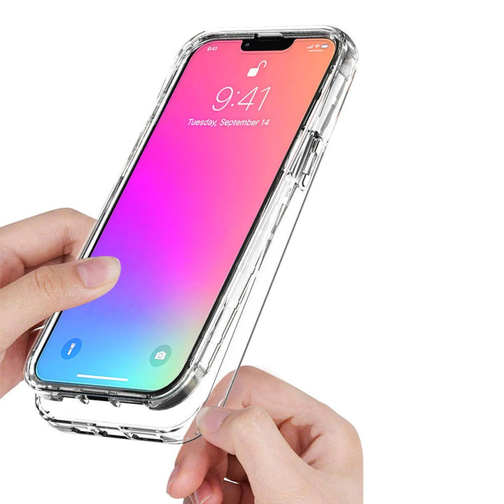 Zweiteilige Transparente Silikon Hülle/Case für iPhone 16, 16 Plus, 16 Pro, 16 Pro Max, 15, 15 Plus, 15 Pro, 15 Pro Max, 14, 14 Plus, 14 Pro, 14 Pro Max, 13, 13 Pro, 13 Pro Max, 13 Mini, 12, 12 Pro, 12 Pro Max, 12 Mini, SE, 11, 11 Pro, 11 Pro Max | ZITOCASES®