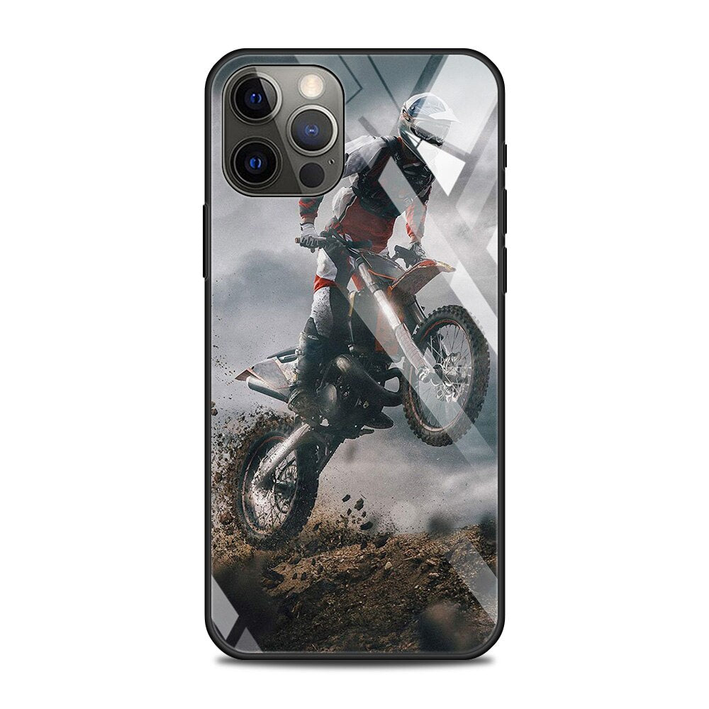 Motorrad/Motocross Panzerglas Hülle/Case für iPhone 12, 13-Serie | ZITOCASES®