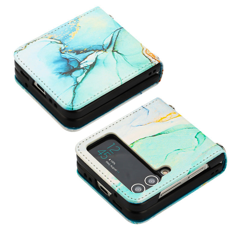 Marmor/Geometrie Kunstleder Soft Hülle/Case für Samsung Galaxy Z Flip 6, 5, 4, 3 | ZITOCASES®